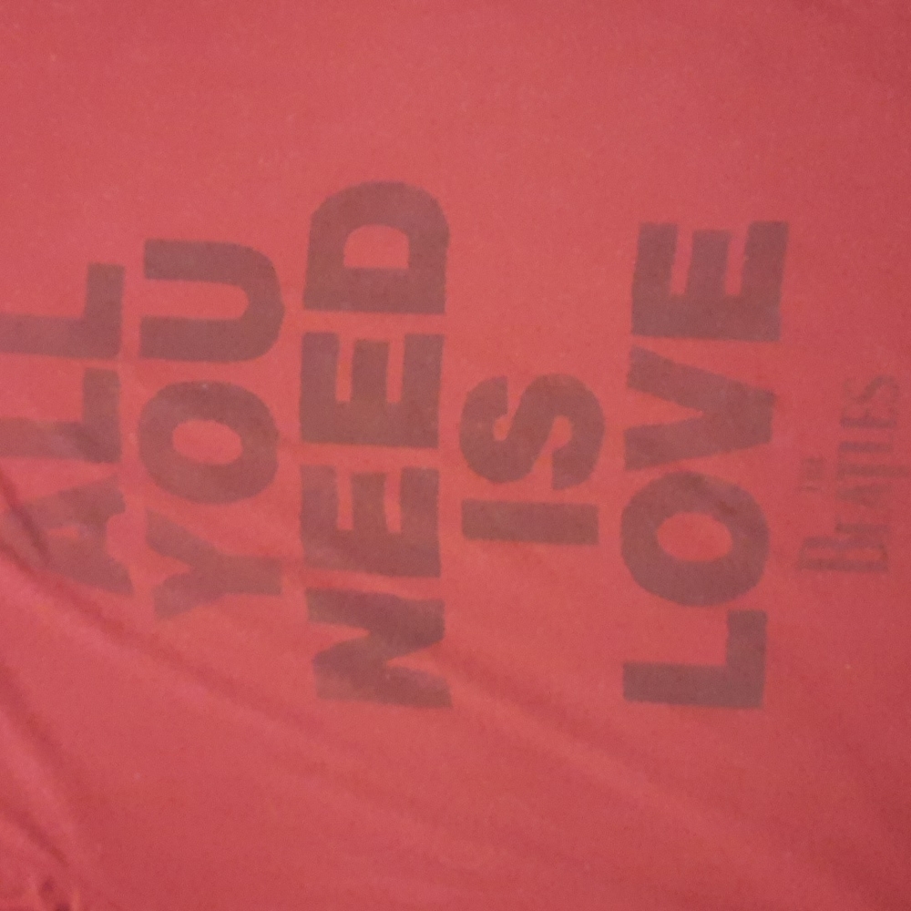 The beatles burgundy t shirt sized x small